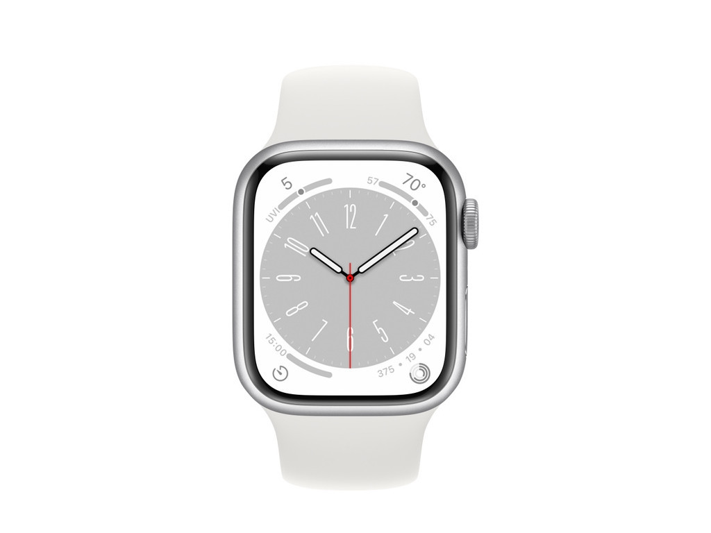 Часовник Apple Watch Series 8 GPS + Cellular 41mm Silver Aluminium Case with White Sport Band - Regular 20916_1.jpg
