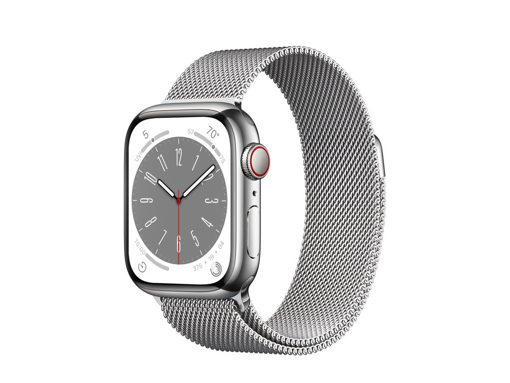 Часовник Apple Watch Series 8 GPS + Cellular 41mm Silver Stainless Steel Case with Silver Milanese Loop 20919_9.jpg