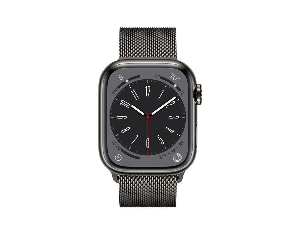 Часовник Apple Watch Series 8 GPS + Cellular 41mm Graphite Stainless Steel Case with Graphite Milanese Loop 20923_1.jpg