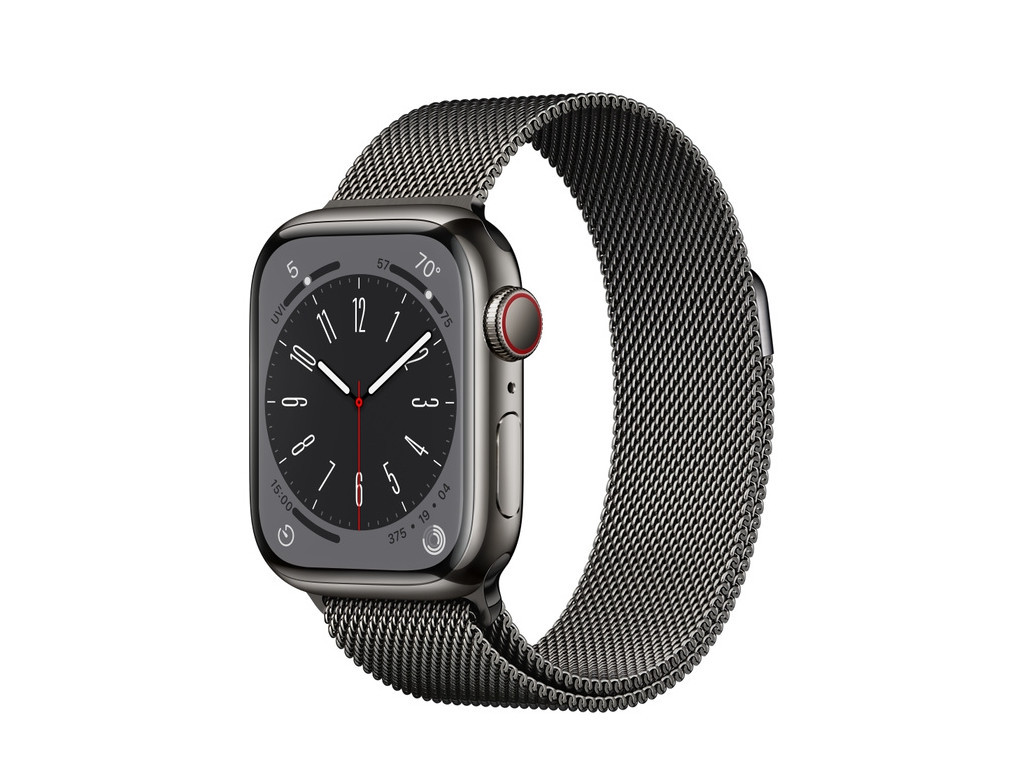 Часовник Apple Watch Series 8 GPS + Cellular 41mm Graphite Stainless Steel Case with Graphite Milanese Loop 20923_3.jpg