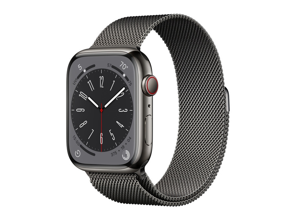 Часовник Apple Watch Series 8 GPS + Cellular 45mm Graphite Stainless Steel Case with Graphite Milanese Loop 20933_3.jpg