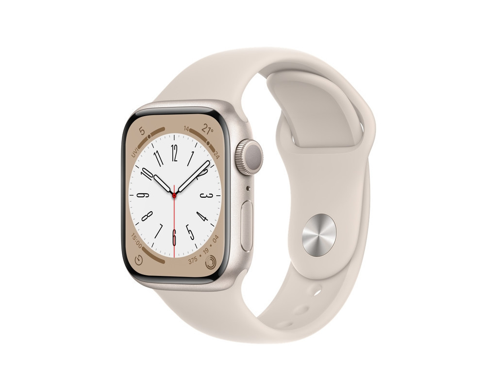 Часовник Apple Watch Series 8 GPS 41mm Starlight Aluminium Case with Starlight Sport Band - Regular 20935_3.jpg