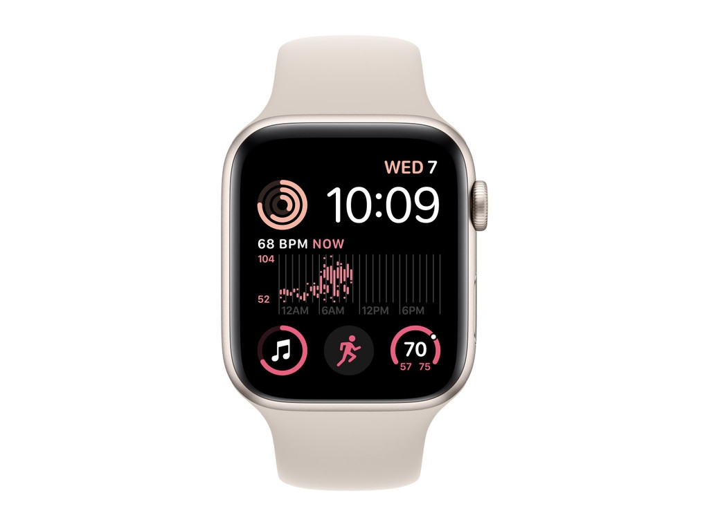 Часовник Apple Watch SE2 GPS 44mm Starlight Aluminium Case with Starlight Sport Band - Regular 22059_1.jpg