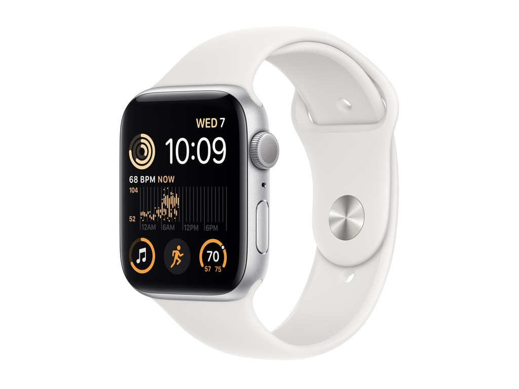 Часовник Apple Watch SE2 GPS 44mm Silver Aluminium Case with White Sport Band - Regular 22061_3.jpg