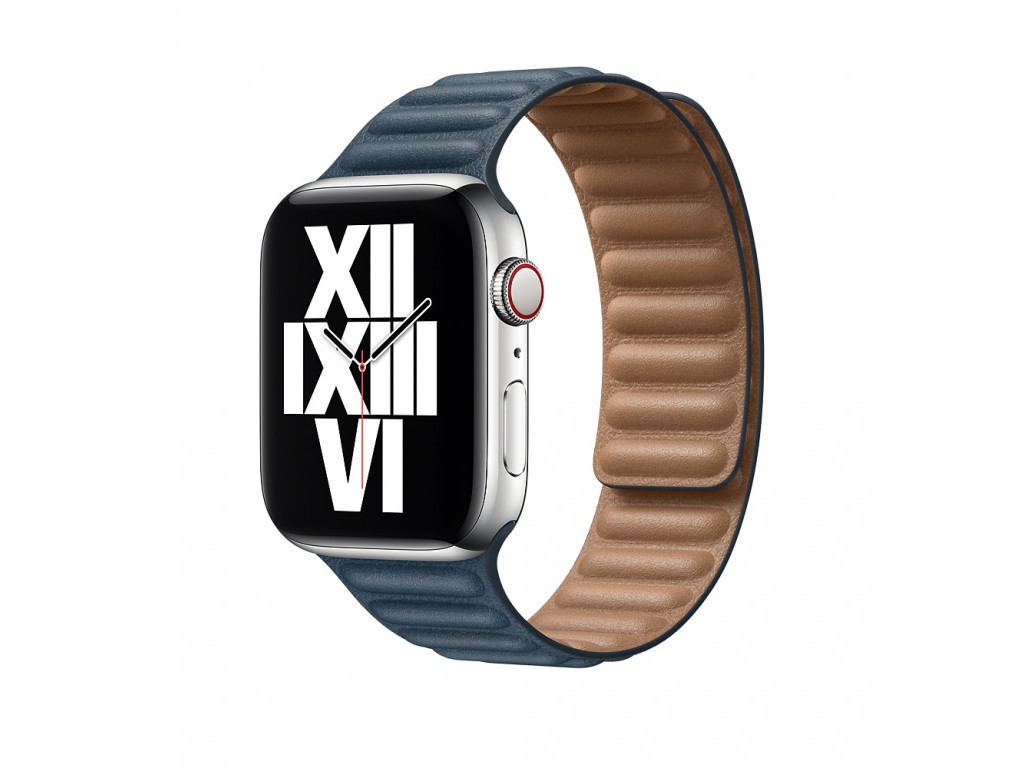 Аксесоар Apple Watch 44mm Band: Baltic Blue Leather Link - Small (Seasonal Fall 2020) 2439_1.jpg