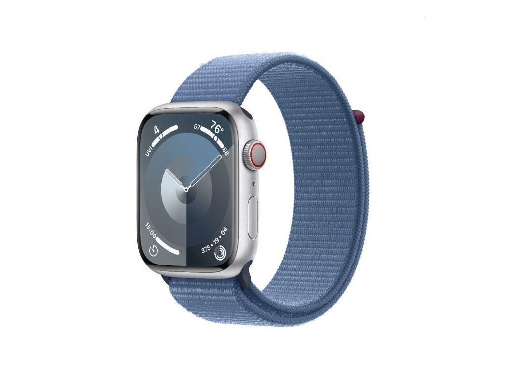 Часовник Apple Watch Series 9 GPS + Cellular 45mm Silver Aluminium Case with Winter Blue Sport Loop 25380.jpg