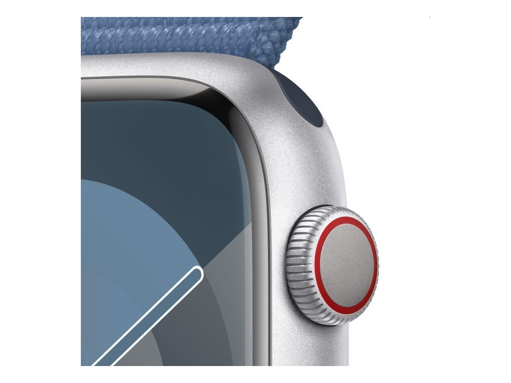 Часовник Apple Watch Series 9 GPS + Cellular 45mm Silver Aluminium Case with Winter Blue Sport Loop 25380_2.jpg