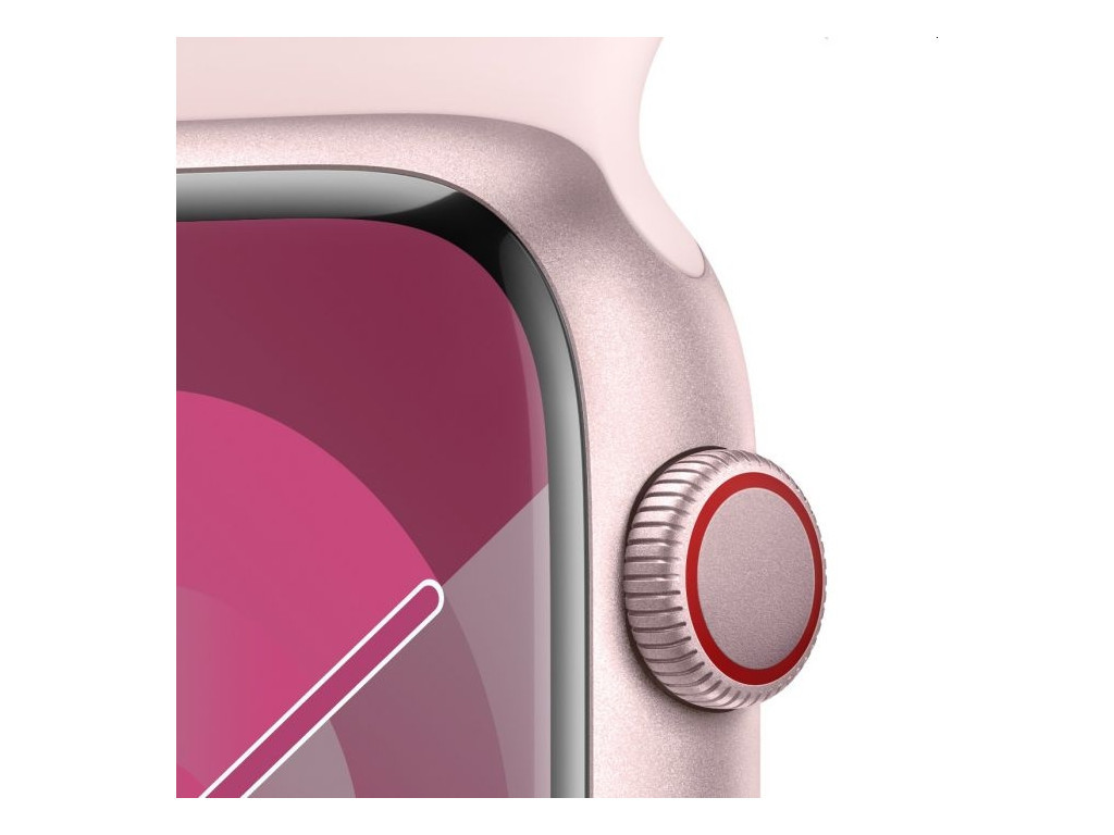 Часовник Apple Watch Series 9 GPS + Cellular 45mm Pink Aluminium Case with Light Pink Sport Band - S/M 25381_2.jpg