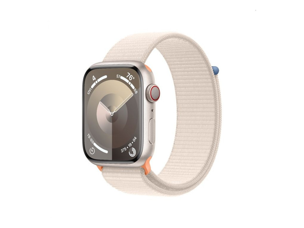 Часовник Apple Watch Series 9 GPS + Cellular 45mm Starlight Aluminium Case with Starlight Sport Loop 25386.jpg