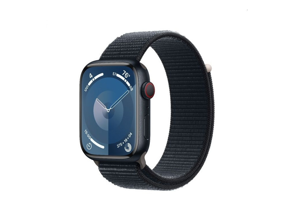 Часовник Apple Watch Series 9 GPS + Cellular 45mm Midnight Aluminium Case with Midnight Sport Loop 25389.jpg