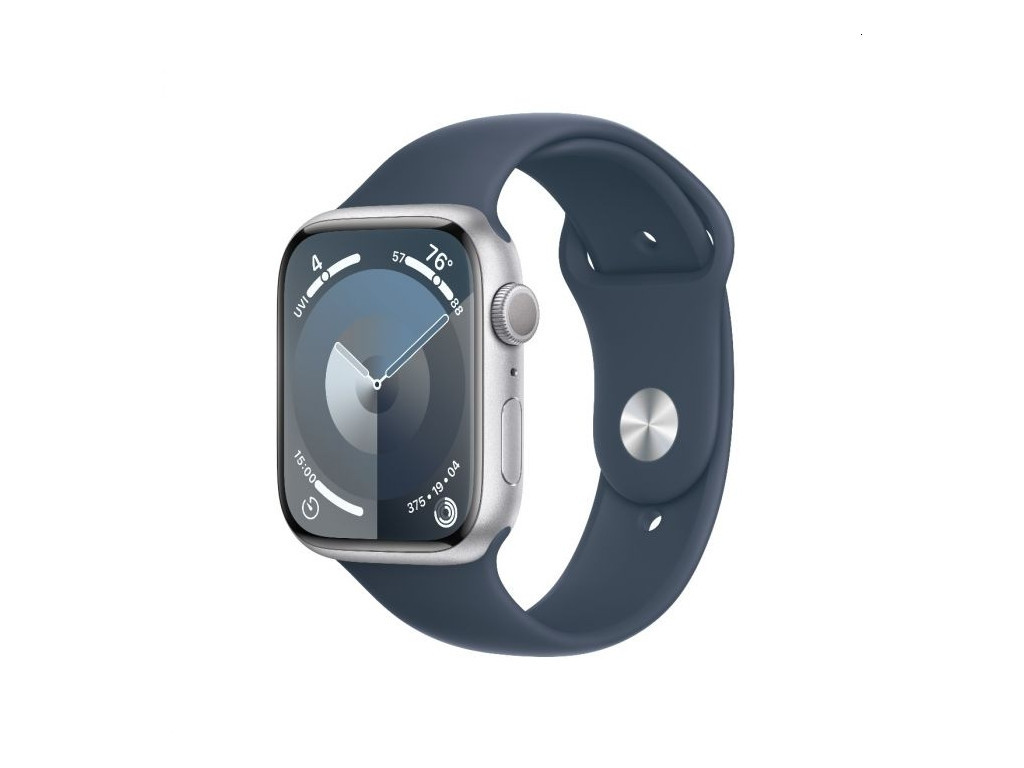 Часовник Apple Watch Series 9 GPS + Cellular 45mm Silver Stainless Steel Case with Storm Blue Sport Band - S/M 25390.jpg