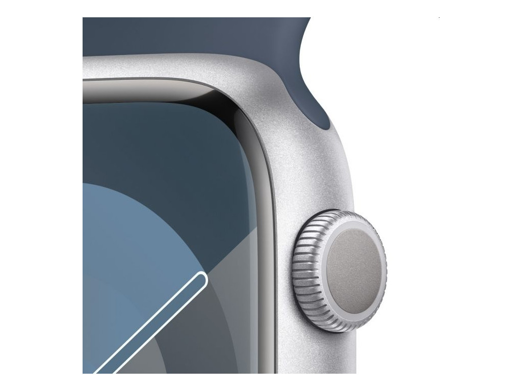 Часовник Apple Watch Series 9 GPS + Cellular 45mm Silver Stainless Steel Case with Storm Blue Sport Band - S/M 25390_2.jpg