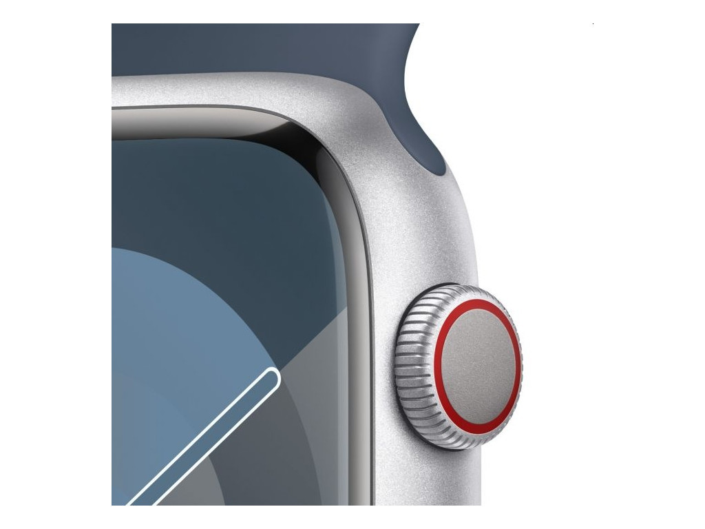 Часовник Apple Watch Series 9 GPS + Cellular 45mm Silver Stainless Steel Case with Storm Blue Sport Band - M/L 25391_2.jpg