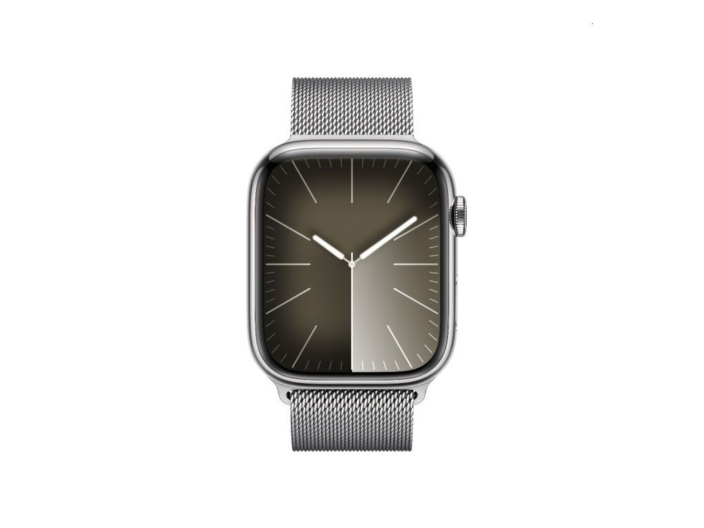 Часовник Apple Watch Series 9 GPS + Cellular 45mm Silver Stainless Steel Case with Silver Milanese Loop 25392_1.jpg