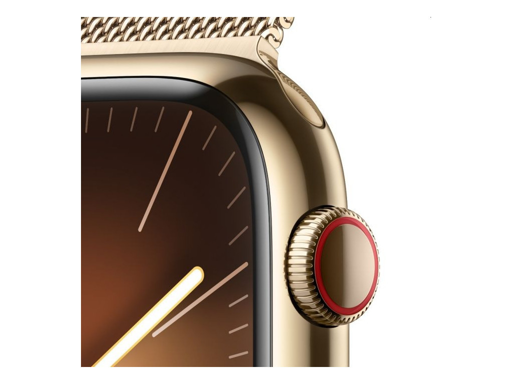 Часовник Apple Watch Series 9 GPS + Cellular 45mm Gold Stainless Steel Case with Gold Milanese Loop 25395_2.jpg