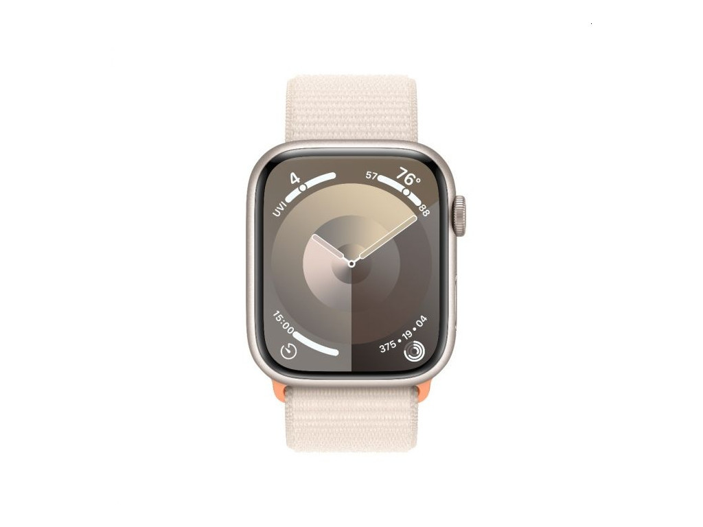 Часовник Apple Watch Series 9 GPS 45mm Starlight Aluminium Case with Starlight Sport Loop 25403_1.jpg