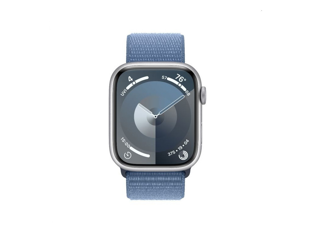 Часовник Apple Watch Series 9 GPS 45mm Silver Aluminium Case with Winter Blue Sport Loop 25406_1.jpg