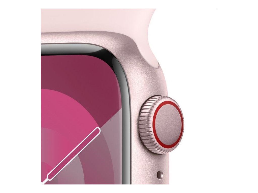 Часовник Apple Watch Series 9 GPS + Cellular 41mm Pink Aluminium Case with Light Pink Sport Band - M/L 25417_2.jpg