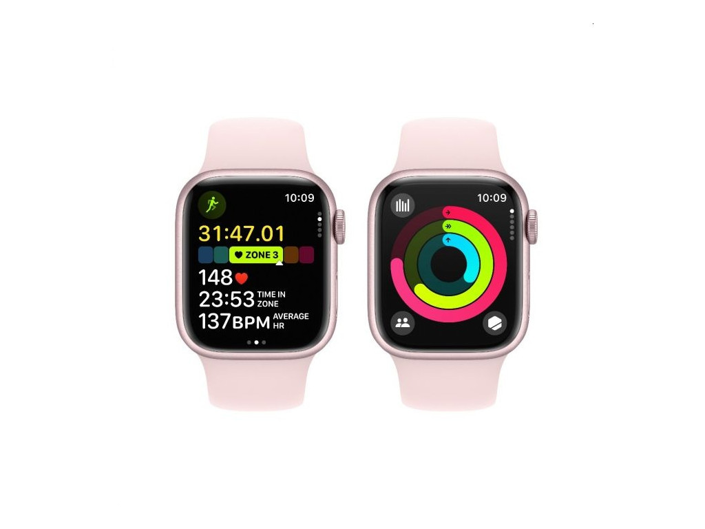 Часовник Apple Watch Series 9 GPS + Cellular 41mm Pink Aluminium Case with Light Pink Sport Band - M/L 25417_3.jpg