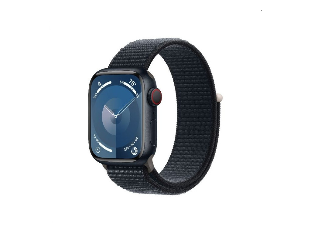 Часовник Apple Watch Series 9 GPS + Cellular 41mm Midnight Aluminium Case with Midnight Sport Loop 25420.jpg