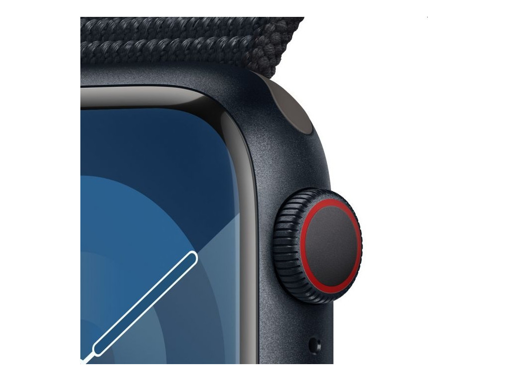 Часовник Apple Watch Series 9 GPS + Cellular 41mm Midnight Aluminium Case with Midnight Sport Loop 25420_2.jpg