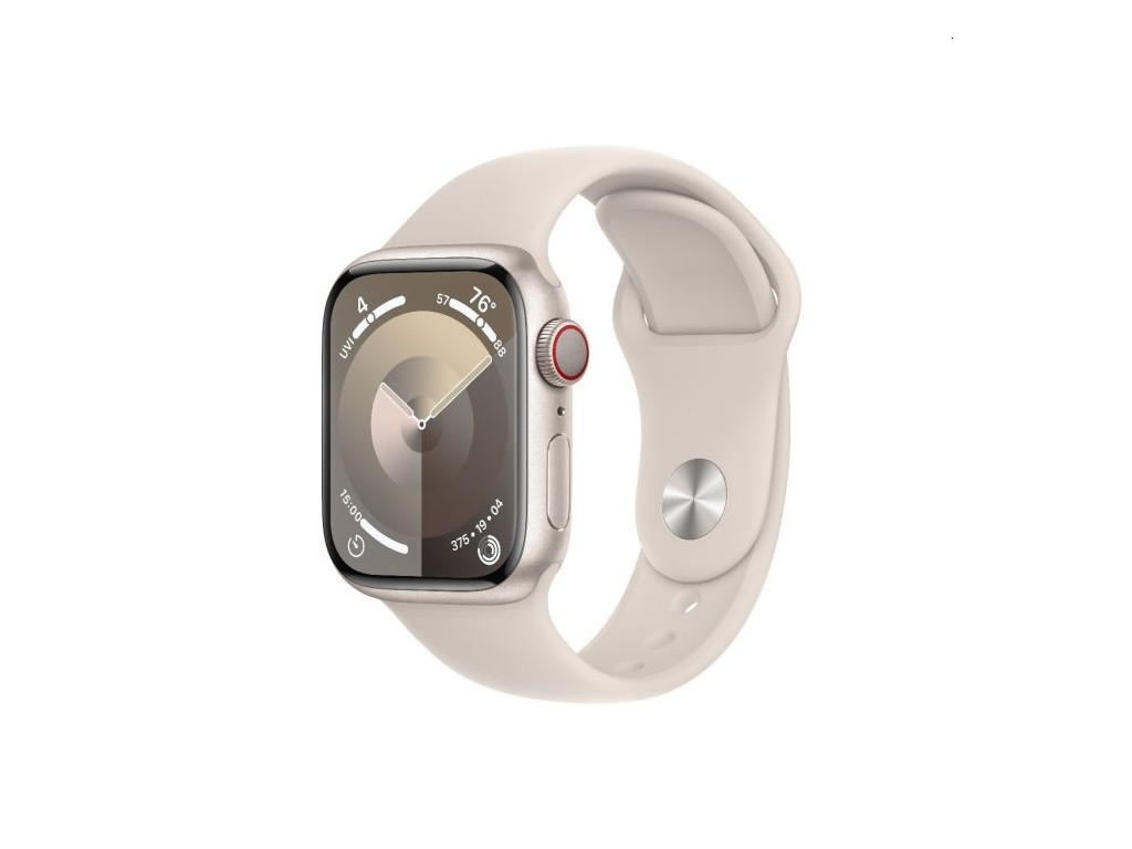 Часовник Apple Watch Series 9 GPS + Cellular 41mm Starlight Aluminium Case with Starlight Sport Band - M/L 25425.jpg