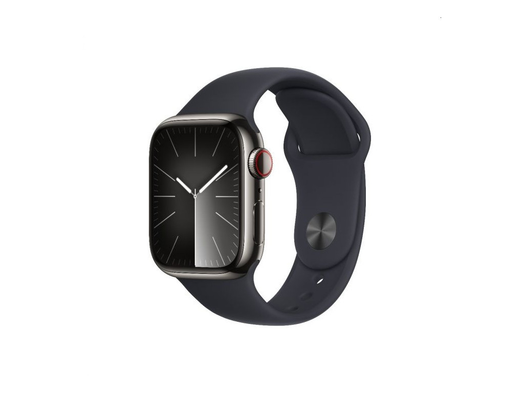 Часовник Apple Watch Series 9 GPS + Cellular 41mm Graphite Stainless Steel Case with Midnight Sport Band - S/M 25427.jpg