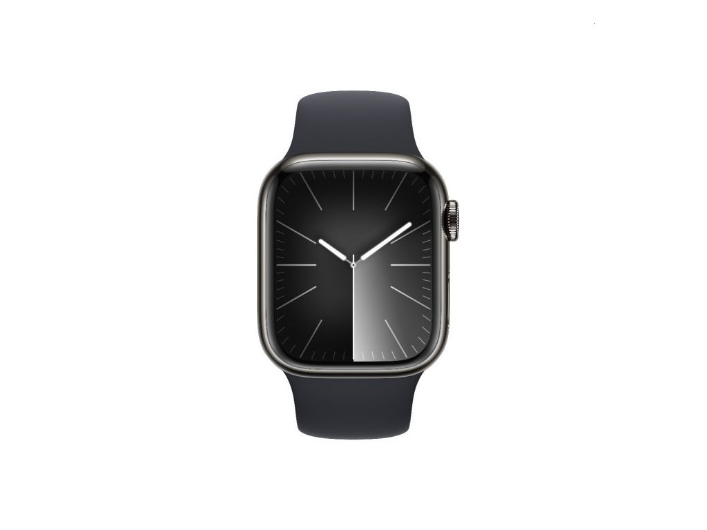 Часовник Apple Watch Series 9 GPS + Cellular 41mm Graphite Stainless Steel Case with Midnight Sport Band - S/M 25427_1.jpg