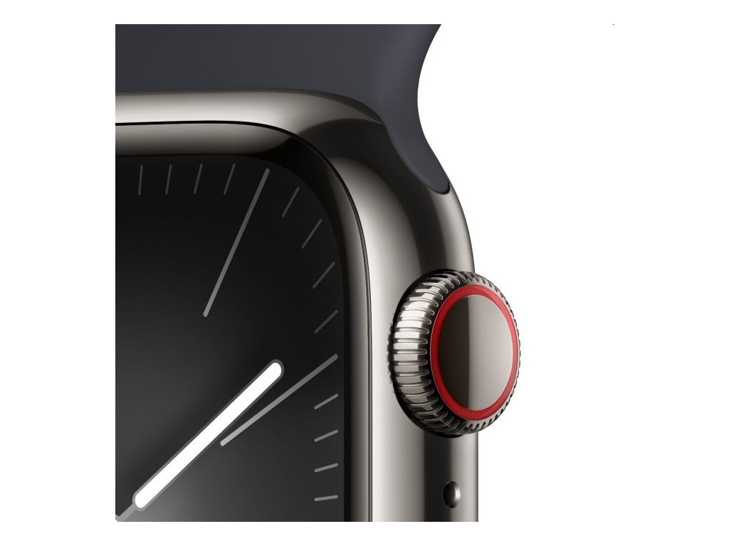 Часовник Apple Watch Series 9 GPS + Cellular 41mm Graphite Stainless Steel Case with Midnight Sport Band - S/M 25427_2.jpg