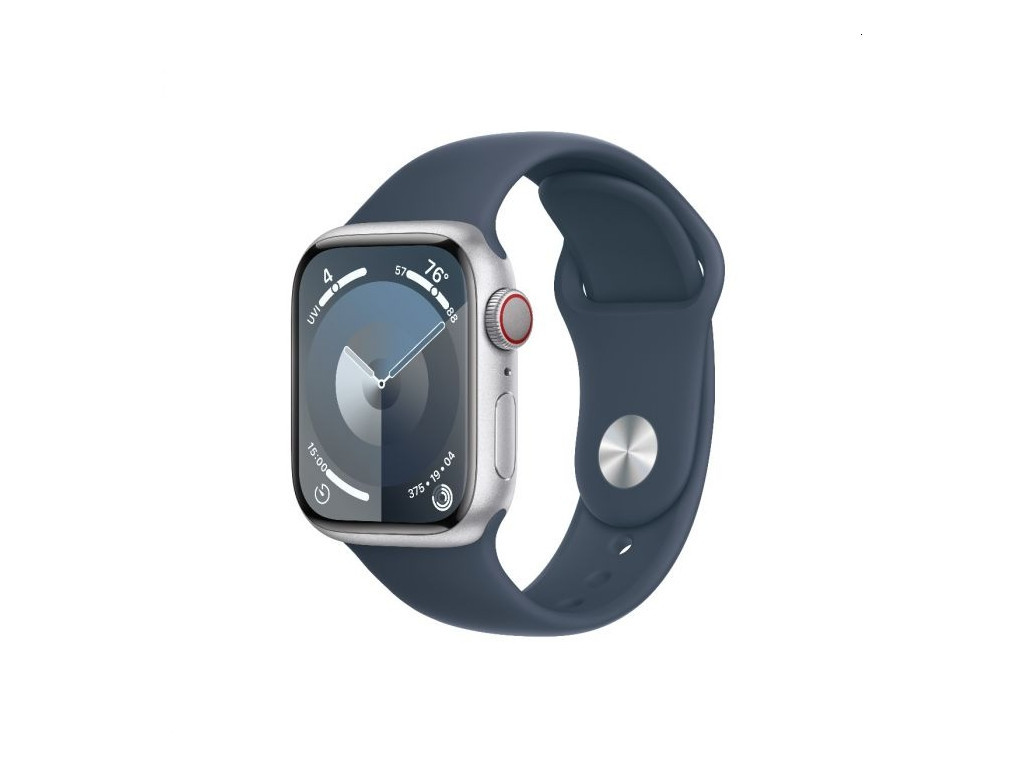 Часовник Apple Watch Series 9 GPS + Cellular 41mm Silver Stainless Steel Case with Storm Blue Sport Band - M/L 25430.jpg