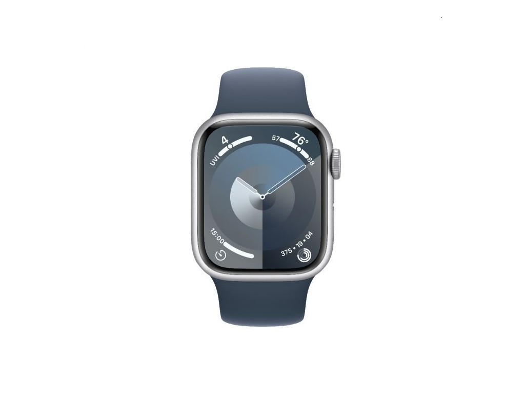 Часовник Apple Watch Series 9 GPS + Cellular 41mm Silver Stainless Steel Case with Storm Blue Sport Band - M/L 25430_1.jpg