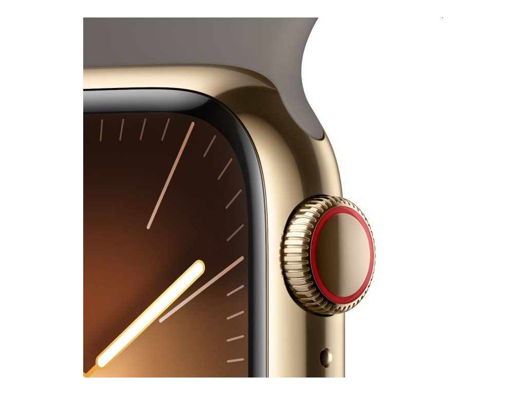 Часовник Apple Watch Series 9 GPS + Cellular 41mm Gold Stainless Steel Case with Clay Sport Band - M/L 25432_2.jpg