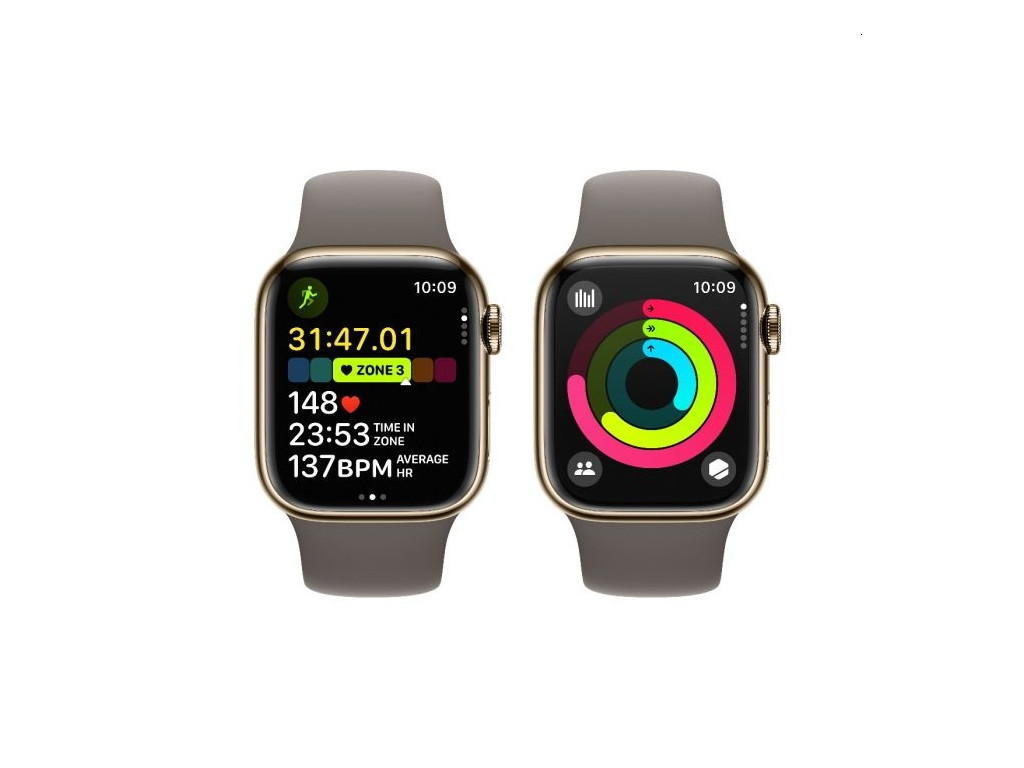 Часовник Apple Watch Series 9 GPS + Cellular 41mm Gold Stainless Steel Case with Clay Sport Band - M/L 25432_3.jpg