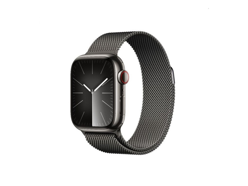 Часовник Apple Watch Series 9 GPS + Cellular 41mm Graphite Stainless Steel Case with Graphite Milanese Loop 25433.jpg