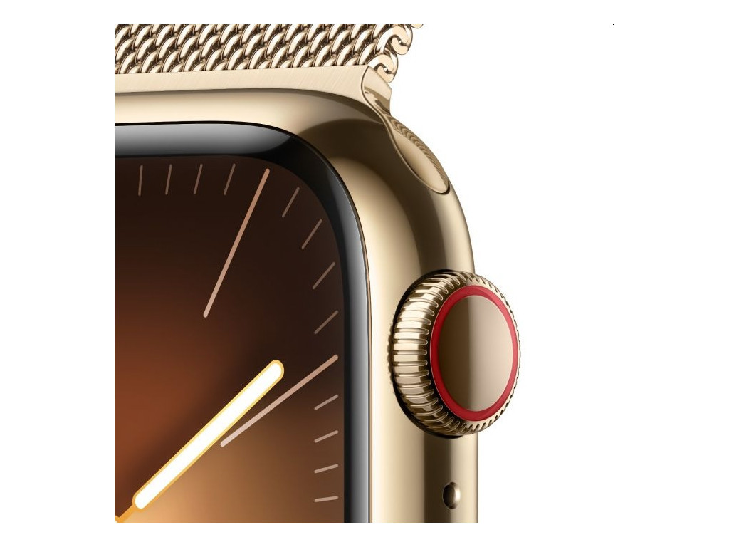 Часовник Apple Watch Series 9 GPS + Cellular 41mm Gold Stainless Steel Case with Gold Milanese Loop 25434_2.jpg