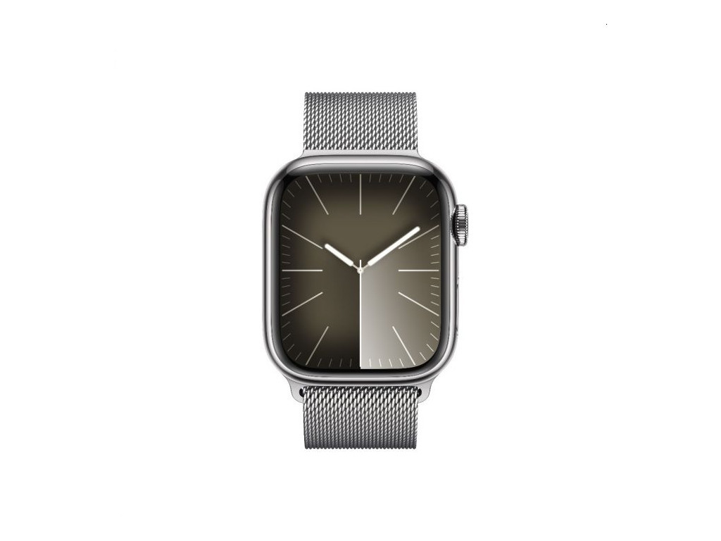 Часовник Apple Watch Series 9 GPS + Cellular 41mm Silver Stainless Steel Case with Silver Milanese Loop 25435_1.jpg