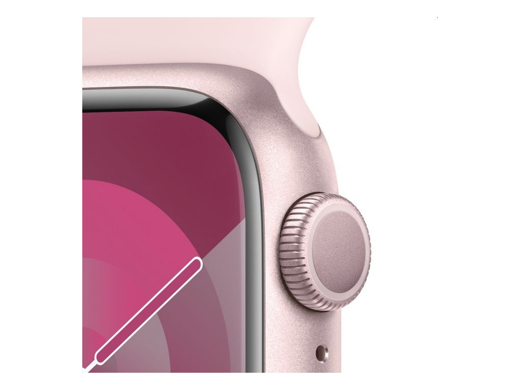 Часовник Apple Watch Series 9 GPS 41mm Pink Aluminium Case with Light Pink Sport Band - M/L 25439_2.jpg