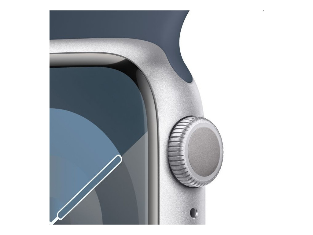 Часовник Apple Watch Series 9 GPS 41mm Silver Aluminium Case with Storm Blue Sport Band - S/M 25444_2.jpg