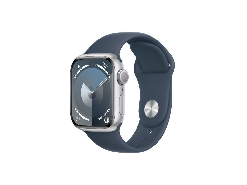 Часовник Apple Watch Series 9 GPS 41mm Silver Aluminium Case with Storm Blue Sport Band - M/L 25445.jpg