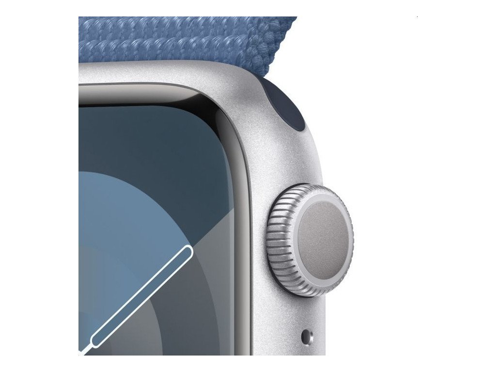 Часовник Apple Watch Series 9 GPS 41mm Silver Aluminium Case with Winter Blue Sport Loop 25446_2.jpg