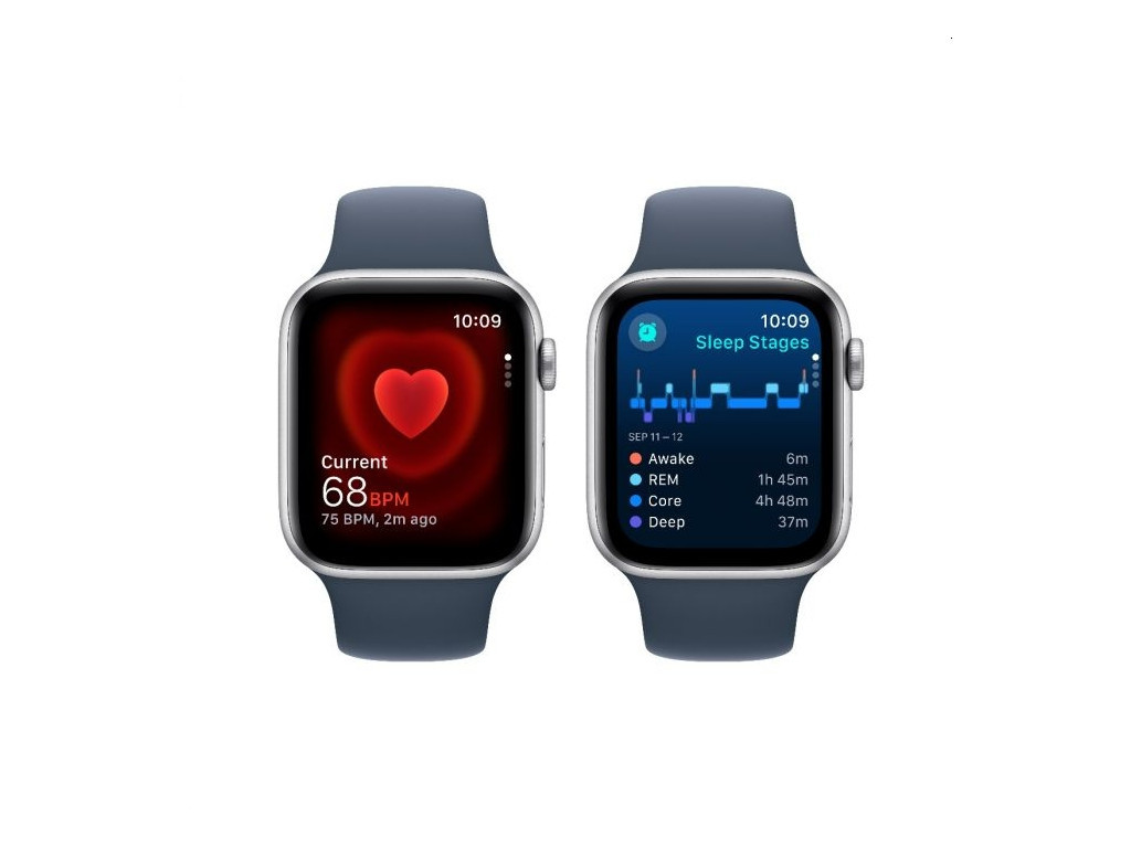 Часовник Apple Watch SE2 v2 GPS 44mm Silver Alu Case w Storm Blue Sport Band - S/M 25460_3.jpg