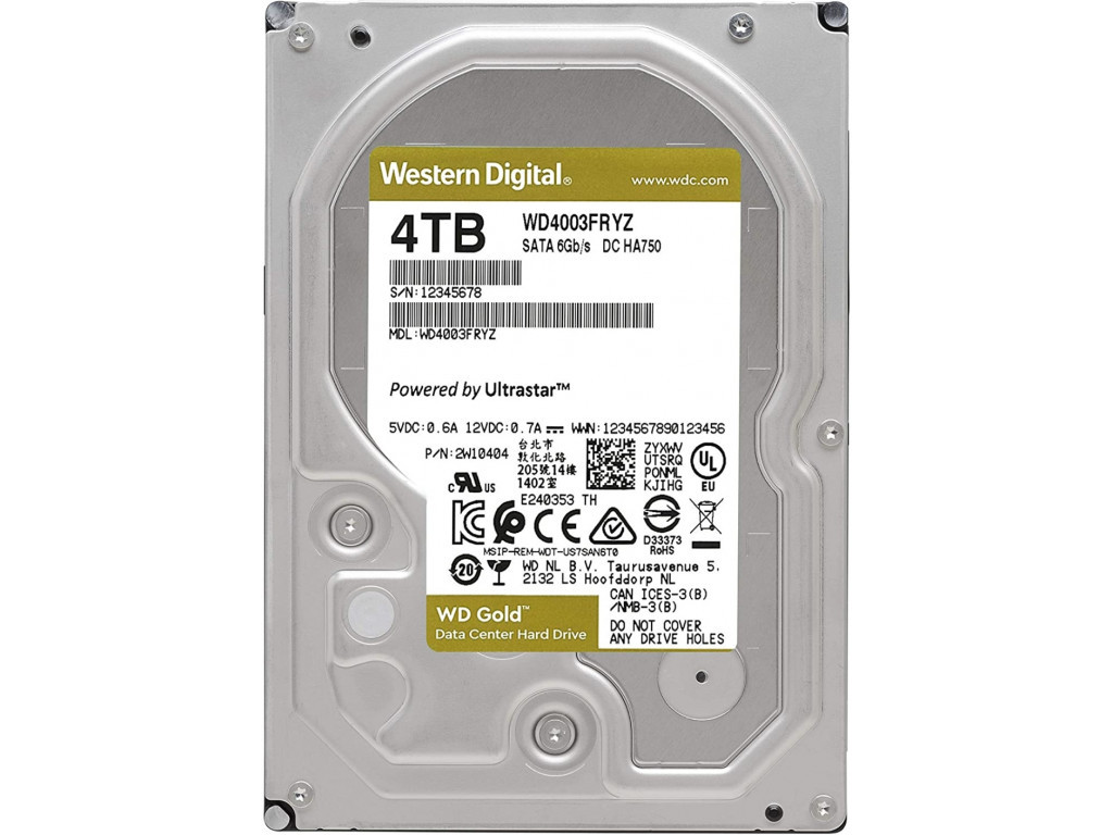 Твърд диск Western Digital Gold Datacenter HDD 4 TB - SATA 6Gb/s 7200 rpm 128MB 15177_1.jpg