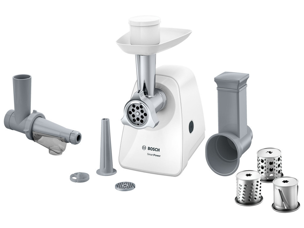 Месомелачка Bosch MFW2517W Meat mincer SmartPower; 350W - 1500W; Discs: 3.8/ 8 mm 4630_1.jpg