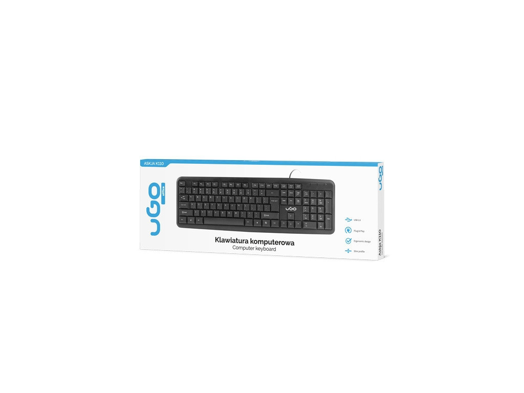 Клавиатура uGo Keyboard Askja K110 US Layout Wired 4041_14.jpg