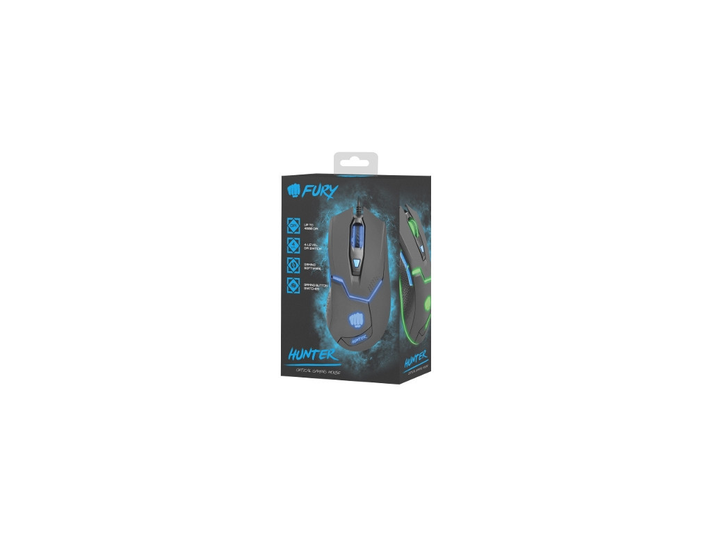 Мишка Fury Gaming Mouse Hunter 2.0 6400 DPI Optical With Software RGB Backlight 3893_11.jpg