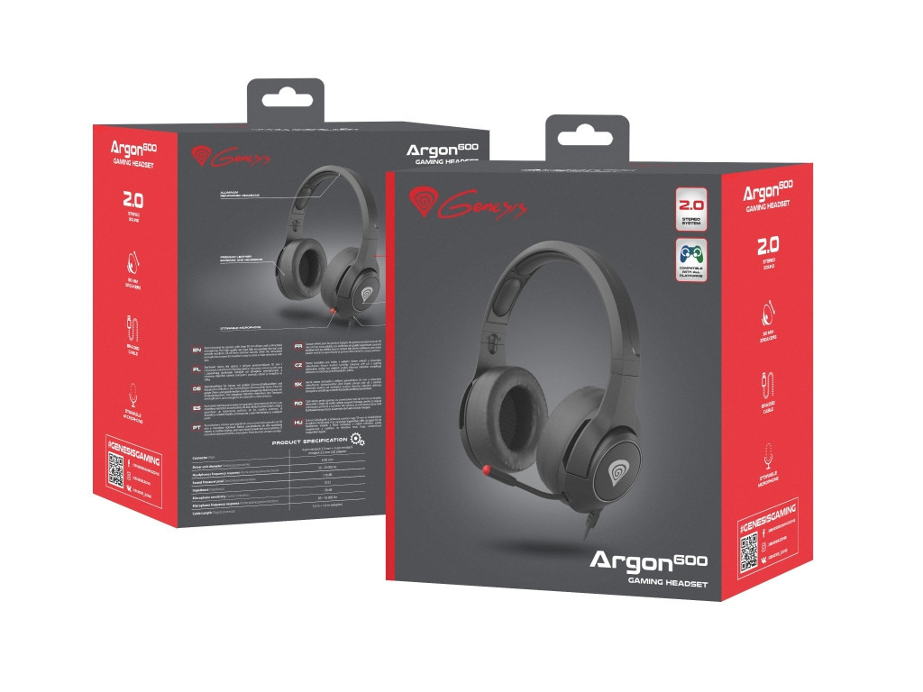 Слушалки Genesis Headset Argon 600 With Microphone Adapter Black 1011_13.jpg