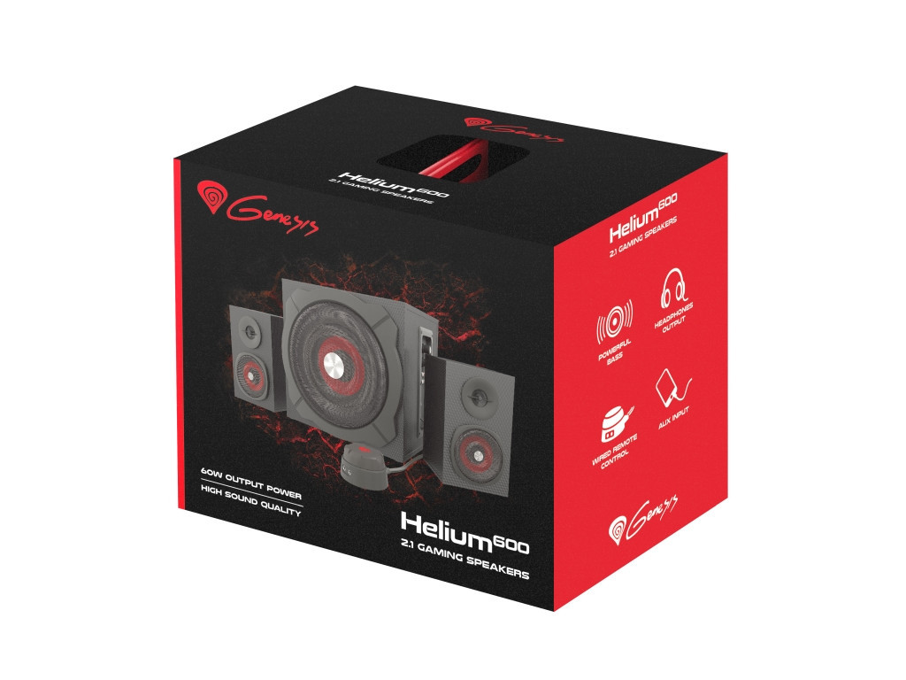 Аудио система Genesis Speakers Helium 600 60W Rms 2.1 Black Wired Remote Control 2082_46.jpg