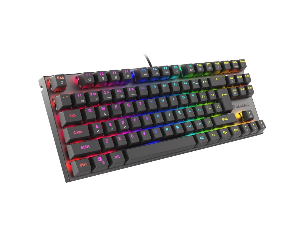 Клавиатура Genesis Mechanical Gaming Keyboard Thor 303 TKL RGB Backlight Red Switch US Layout Black 23497_1.jpg
