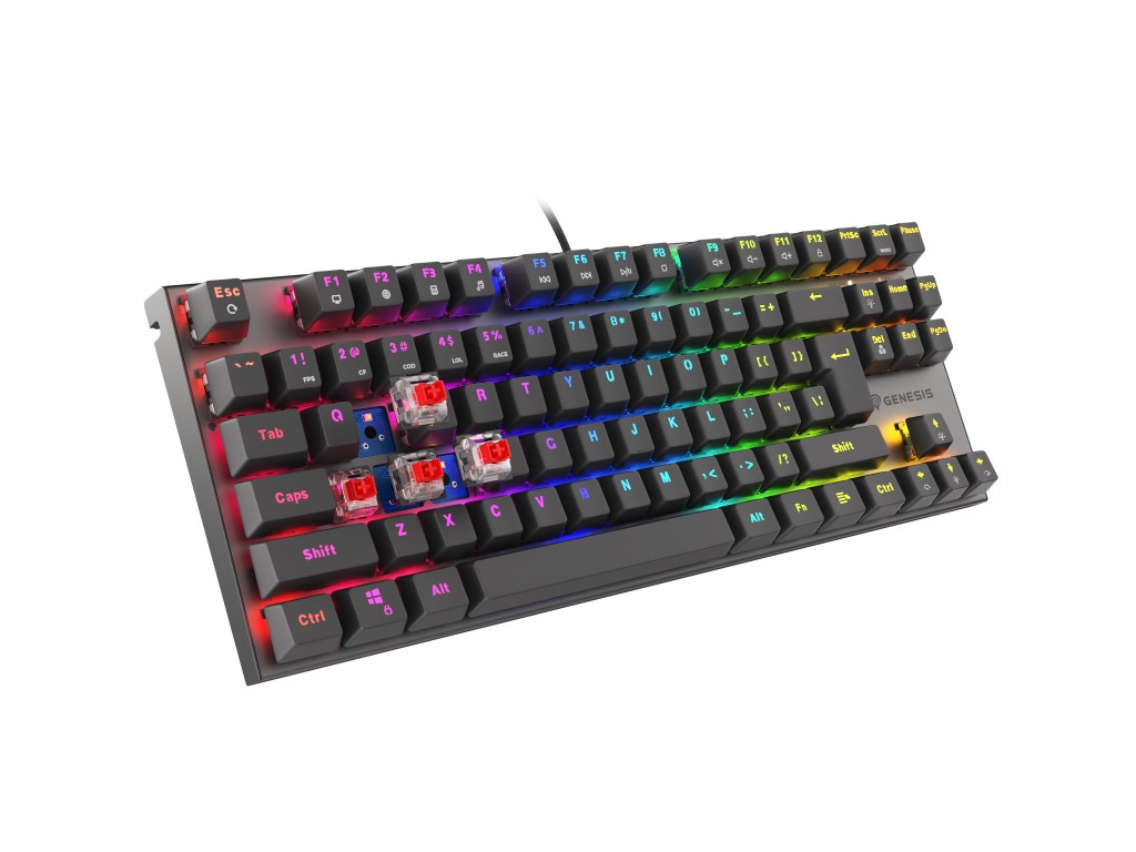 Клавиатура Genesis Mechanical Gaming Keyboard Thor 303 TKL RGB Backlight Red Switch US Layout Black 23497_2.jpg