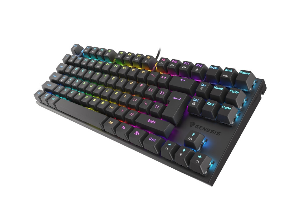Клавиатура Genesis Mechanical Gaming Keyboard Thor 303 TKL RGB Backlight Red Switch US Layout Black 23497_3.jpg